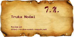 Truka Noémi névjegykártya